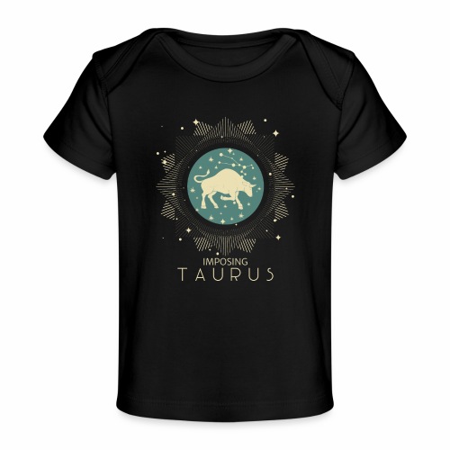 Zodiac Taurus Constellation Bull Star Sign May - Baby Organic T-Shirt