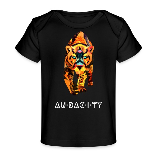 Audacity T shirt Design white letter - Baby Organic T-Shirt