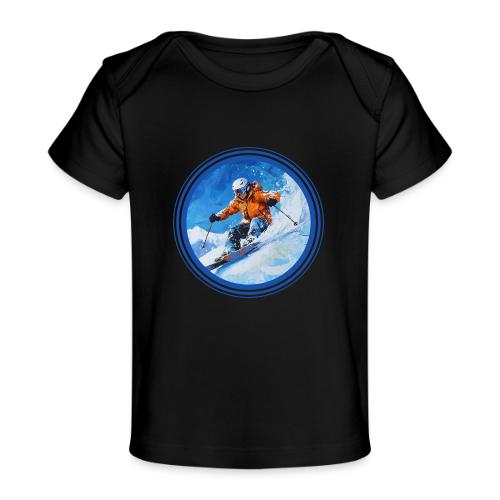 Skiing: On the Edge - Baby Organic T-Shirt