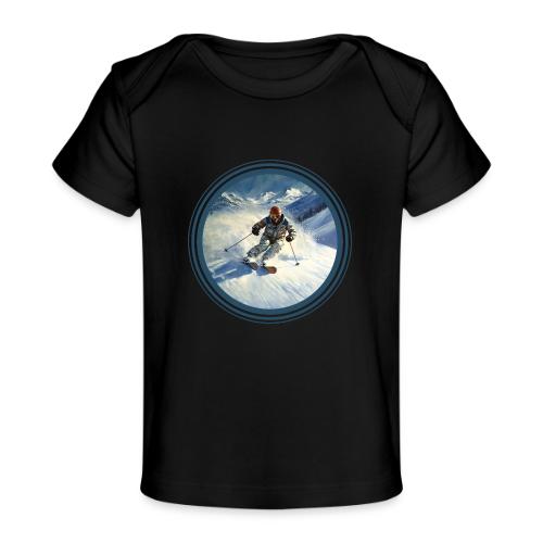 Skiing Power Moves - Baby Organic T-Shirt