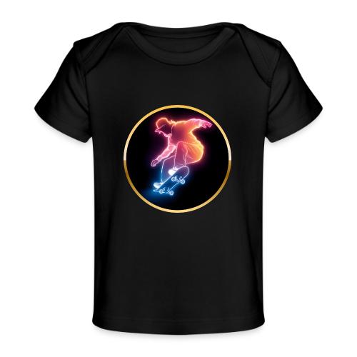 Skateboarding: Golden Trick Rider - Baby Organic T-Shirt