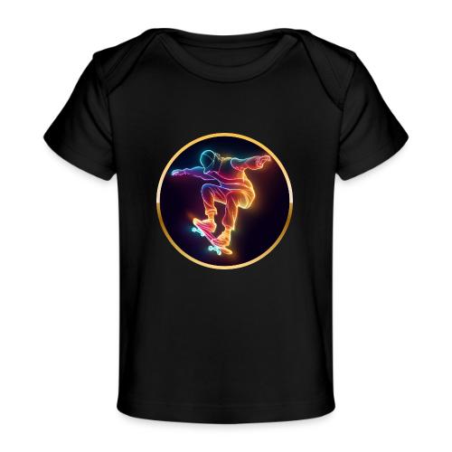 Skateboarding: Midnight Neon Skater - Baby Organic T-Shirt