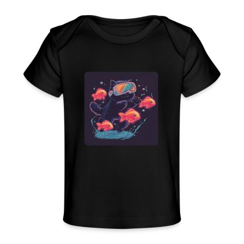 Cyber Cat Splash - Baby Organic T-Shirt