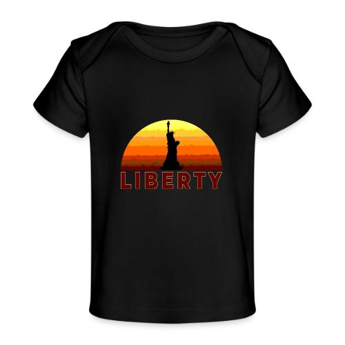 USA: Sunset Liberty Bold - Baby Organic T-Shirt