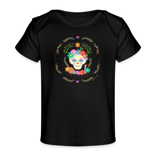 Day Of The Dead Circular Design - Baby Organic T-Shirt