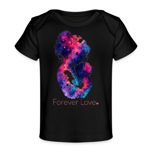Forever Love-Vibrant Watercolor Mother-Child - Baby Organic T-Shirt