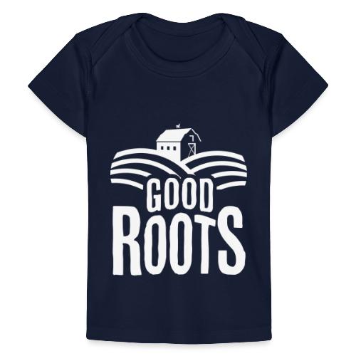 Good Roots Logo White - Baby Organic T-Shirt