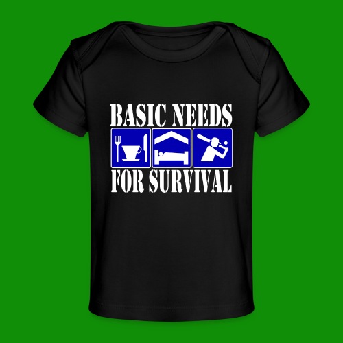 Softball/Baseball Basic Needs - Baby Organic T-Shirt