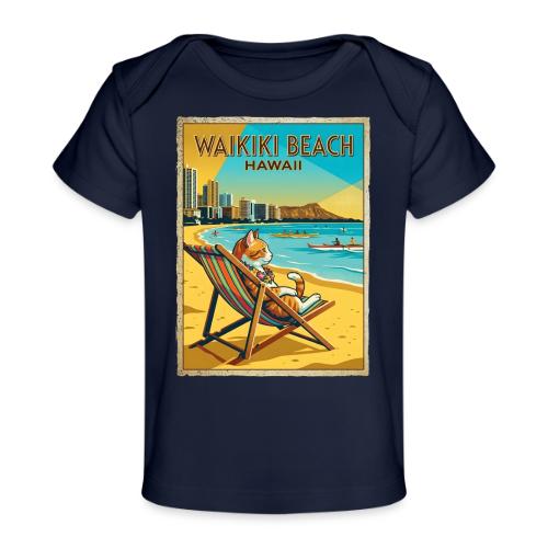 Waikiki Beach Cat - Baby Organic T-Shirt