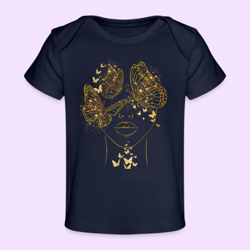 Queen Of Butterflies - Goddess Design - Baby Organic T-Shirt