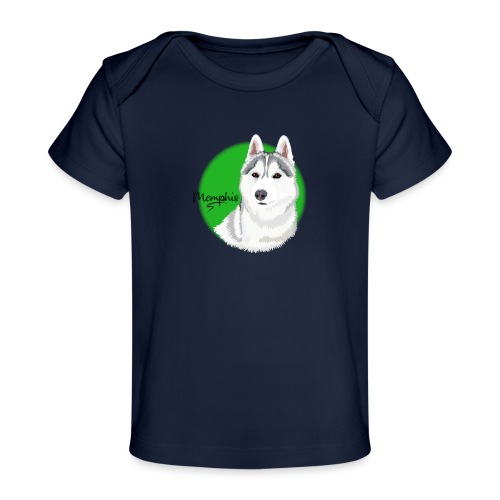 Memphis the Husky from Gone to the Snow Dogs - Baby Organic T-Shirt