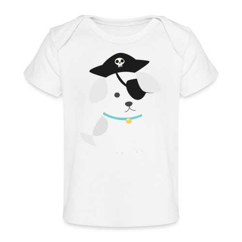 Dog with a pirate eye patch doing Vision Therapy! - Baby Organic T-Shirt