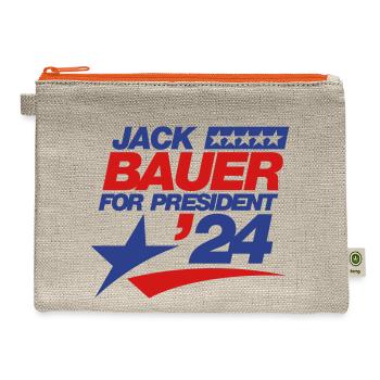 Jack Bauer for president - Hemp Carry All Pouch - natural/orange - Front