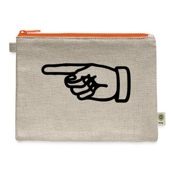 index finger left - Hemp Carry All Pouch - natural/orange - Front