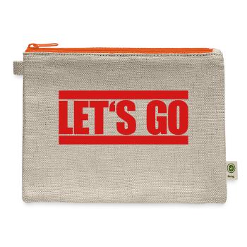 Logo Let's Go - Hemp Carry All Pouch - natural/orange - Front