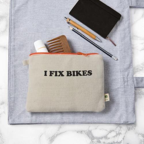 i fix bikes - Hemp Carry All Pouch
