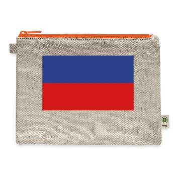 National Flag Of Haiti - Hemp Carry All Pouch - natural/orange - Front