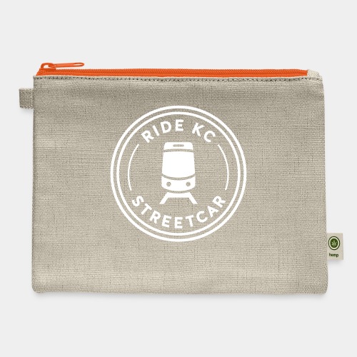 KC Streetcar Stamp White - Hemp Carry All Pouch