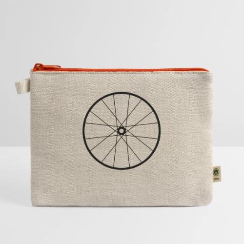 Bicycle Wheel - Hemp Carry All Pouch