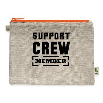 support crew member - Hemp Carry All Pouch - natural/orange - Front