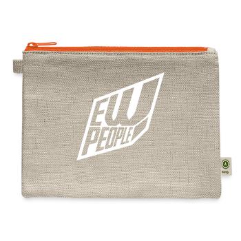 ew people funny quote - Hemp Carry All Pouch - natural/orange - Front