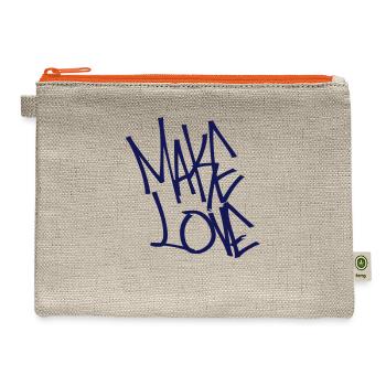 make love - Hemp Carry All Pouch - natural/orange - Front