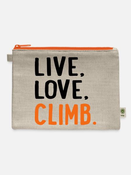 climb - Hemp Carry All Pouch - natural/orange