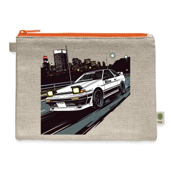 Toyota AE86 - Hemp Carry All Pouch - natural/orange - Front