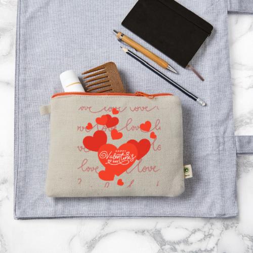 Valentine's Day Designs, Valentine's Day Gifts - Hemp Carry All Pouch