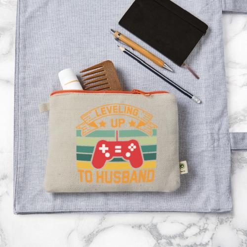 Leveling Up To Husband - Hemp Carry All Pouch