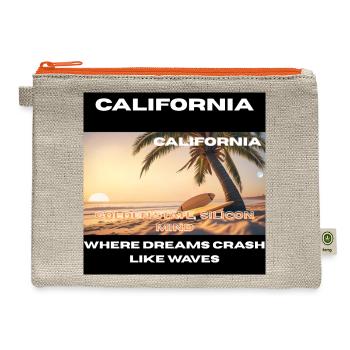 California Golden Art - Hemp Carry All Pouch - natural/orange - Front