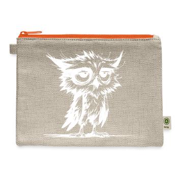 Owl Morning Grouch I Did Not Oversleep - Hemp Carry All Pouch - natural/orange - Front