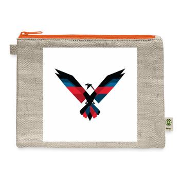 Minimal Eagle Vector - Hemp Carry All Pouch - natural/orange - Front