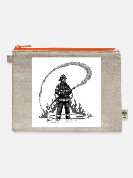 Firefighter Arc Splash - Hemp Carry All Pouch - natural/orange