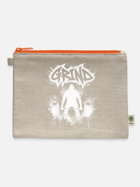 Grind Graffiti Hustle - Hemp Carry All Pouch - natural/orange