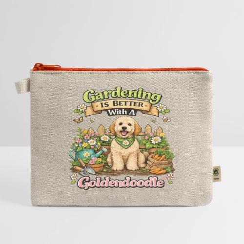 Gardening Is Better With A Goldendoodle - Hemp Carry All Pouch