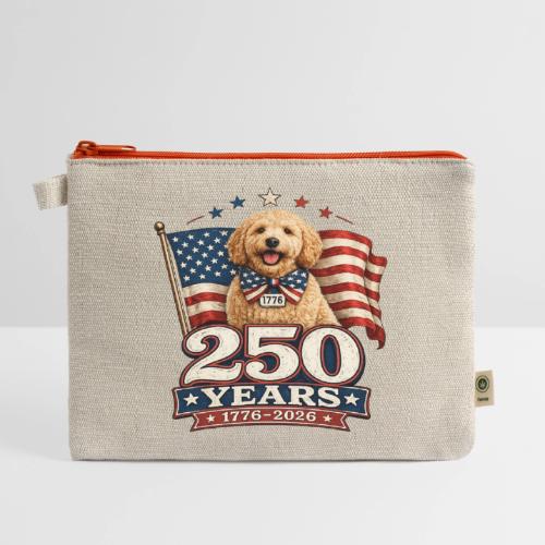 America 250 Dog Mom Goldendoodle - Hemp Carry All Pouch
