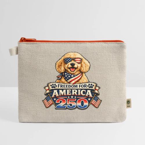 Freedom For America 250 Patriotic Goldendoodle - Hemp Carry All Pouch