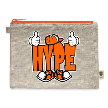 Hype Cartoon Orange Typography - Hemp Carry All Pouch - natural/orange - Front