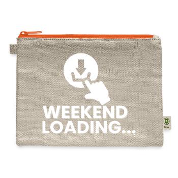 Weekend Loading Icon - Hemp Carry All Pouch - natural/orange - Front