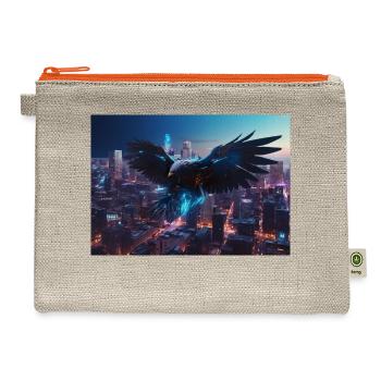 Neon Skyline Soar - Hemp Carry All Pouch - natural/orange - Front
