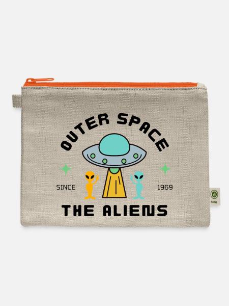Outer Space - Hemp Carry All Pouch - natural/orange