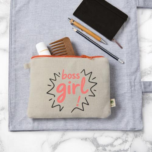 Boss Girl Bold Feminist Statement - Hemp Carry All Pouch