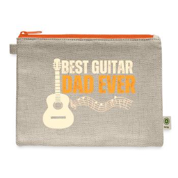 Best Guitar Dad Ever - Hemp Carry All Pouch - natural/orange - Front