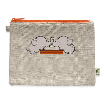 Trunk Wrestling - Hemp Carry All Pouch - natural/orange - Front