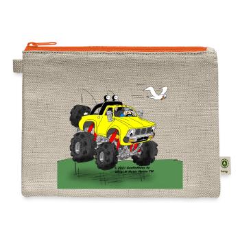 1983 Toyota Pickup Truck - Hemp Carry All Pouch - natural/orange - Front