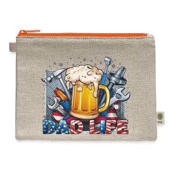 Dad Life - Hemp Carry All Pouch - natural/orange - Front