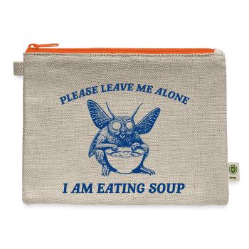 Please Leave Me Alone - Hemp Carry All Pouch - natural/orange - Front