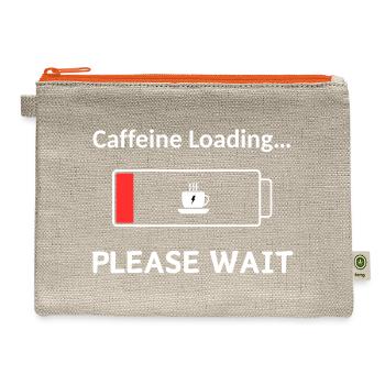 Caffeine Loading PleaseWait - Hemp Carry All Pouch - natural/orange - Front