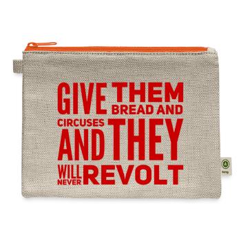 Bread and circuses - Hemp Carry All Pouch - natural/orange - Front